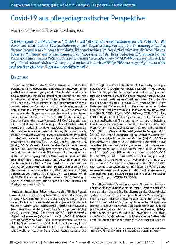 [doc_196791] Covid-19 aus pflegediagnostischer Perspektive