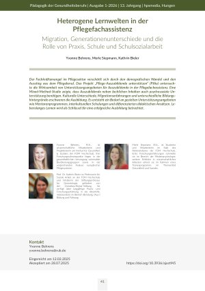 [doc_571002] Heterogene Lernwelten in der Pflegefachassistenz Migration, Generationenunterschiede und die Rolle von Praxis, Schule und Schulsozialarbeit