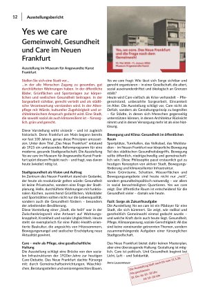[doc_562729] Yes we care Gemeinwohl, Gesundheit und Care im Neuen Frankfurt