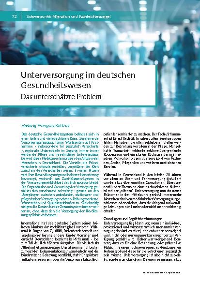[doc_349698] Unterversorgung im deutschen Gesundheitswesen Das unterschätzte Problem