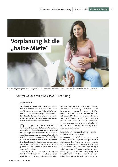 [doc_315543] Vorplanung ist die „halbe Miete“: Mutter werden mit psychischer Erkrankung