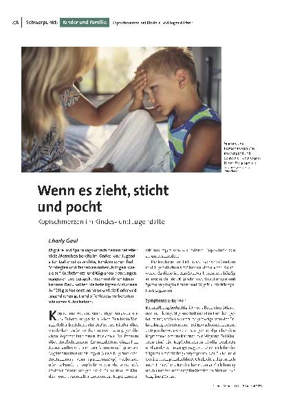 [doc_315542] Wenn es zieht, sticht und pocht Kopfschmerzen im Kindesund Jugendalter.
