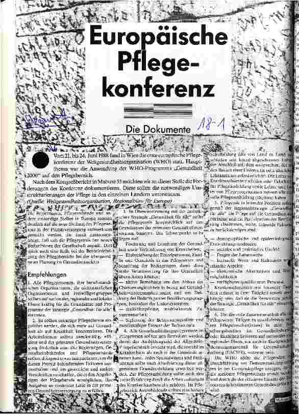 [doc_19939] Europäische Pfelegekonferenz Die Dokumente