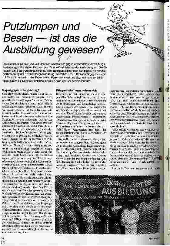 [doc_16254] Putzlumpen und Besenist das die Ausbildung gewesen?