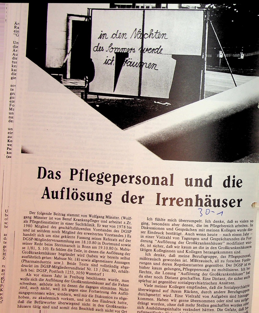 Das Pflegepersonal und die Auflösung der Irrenhäuser – Zeitschrift für alle Gesundheitsberufe